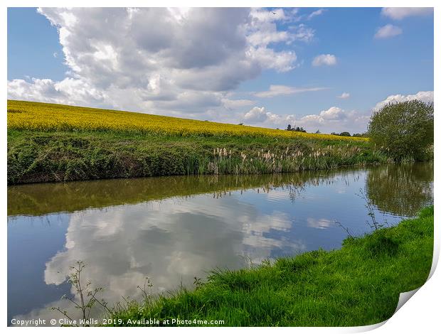 Somewhere near Blisworth. Print by Clive Wells
