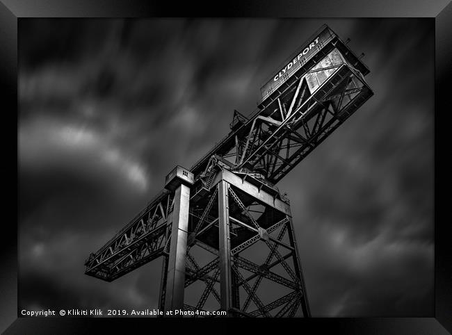 Clydeport Crane Framed Print by Angela H