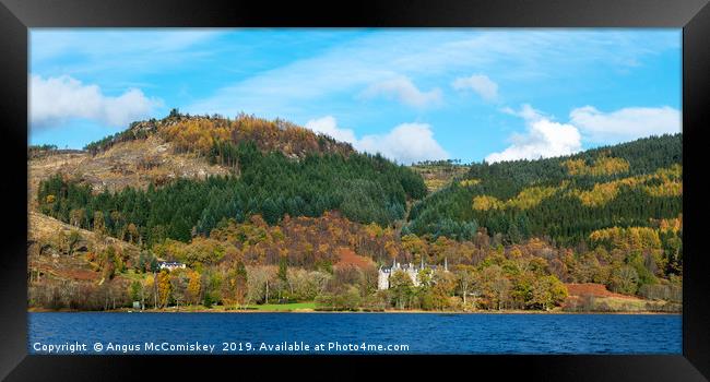 Autumn colours on Loch Achray Framed Print by Angus McComiskey