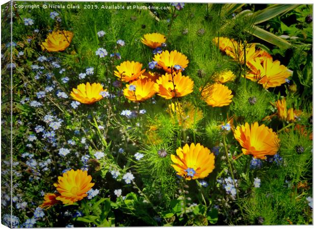 The Flower Bed Canvas Print by Nicola Clark