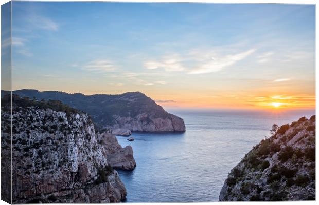 Sunset in Ibiza Canvas Print by Graham Custance