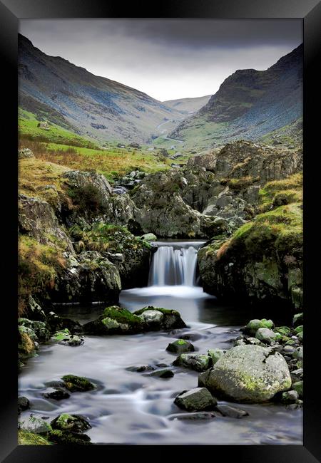 Lake District waterfall Framed Print by Robbie Spencer