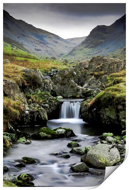 Lake District waterfall Print by Robbie Spencer