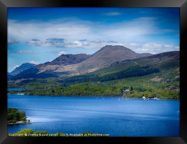 Ben Lomond & Loch Lomond view from Inchcailloch Framed Print by yvonne & paul carroll