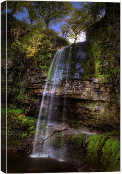Henrhyd Falls at Coelbren, South Wales UK Canvas Print by Leighton Collins