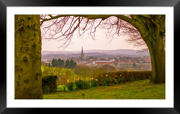 The Crooked Spire, Chesterfield. Framed Mounted Print by Michael South Photography