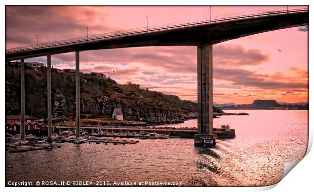 "Sunset over Kristiansund" Print by ROS RIDLEY