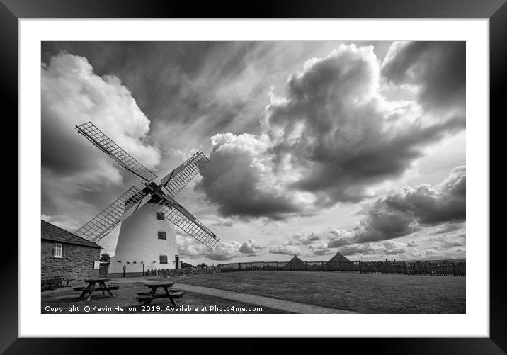 Windmill Framed Mounted Print by Kevin Hellon