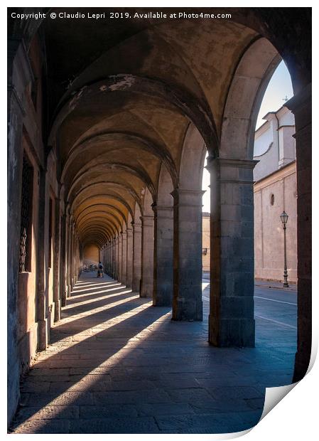 City Architecture. Lucca, Italy. Print by Claudio Lepri