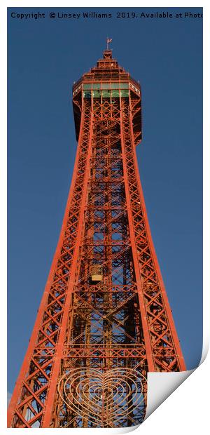 Blackpool Tower Print by Linsey Williams
