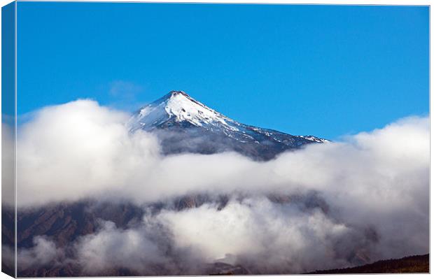 Pico del Teide above the Clouds Canvas Print by Joyce Storey
