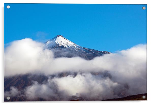 Pico del Teide above the Clouds Acrylic by Joyce Storey