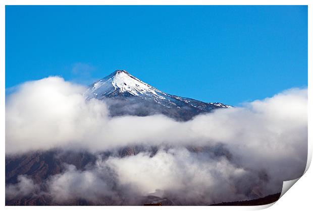 Pico del Teide above the Clouds Print by Joyce Storey