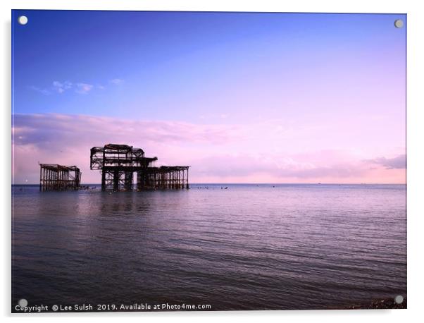 West Pier Brighton Acrylic by Lee Sulsh