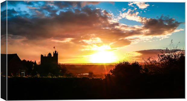 Bolsover Castle At Sunset Canvas Print by Michael South Photography