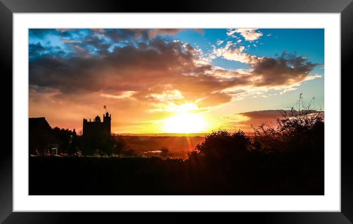 Bolsover Castle At Sunset Framed Mounted Print by Michael South Photography