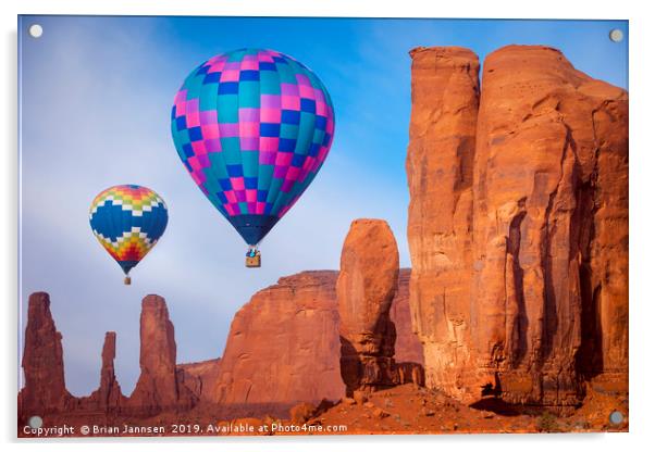 Monument Valley Balloons Acrylic by Brian Jannsen