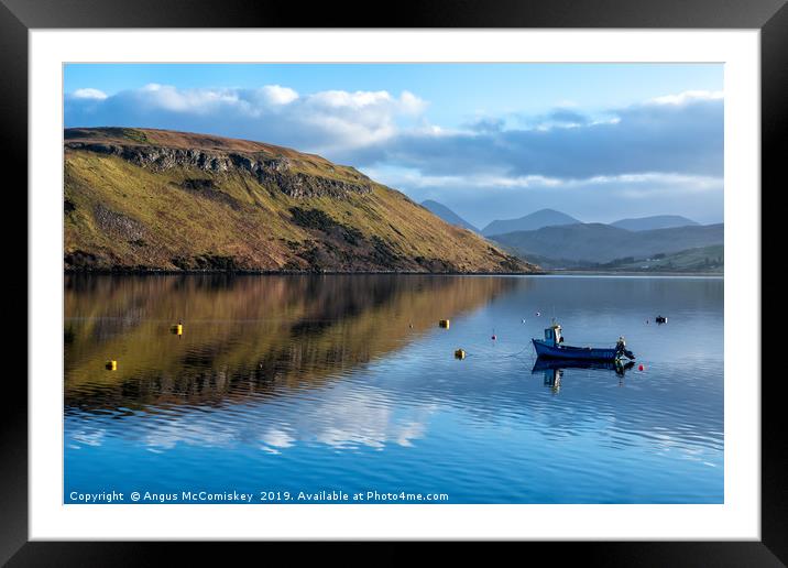 Reflections on Loch Harport on Isle of Skye Framed Mounted Print by Angus McComiskey