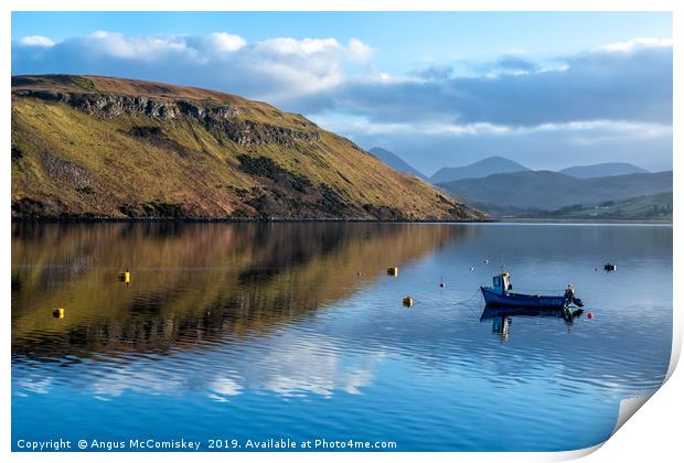 Reflections on Loch Harport on Isle of Skye Print by Angus McComiskey