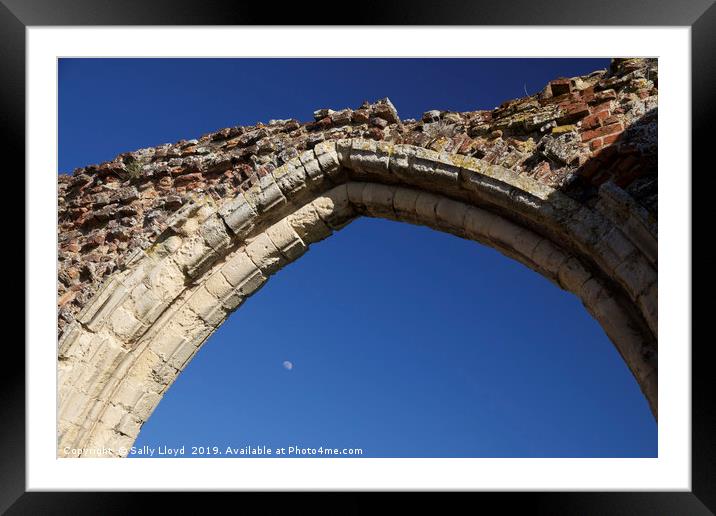 The moon at St Benet's Norfolk Framed Mounted Print by Sally Lloyd