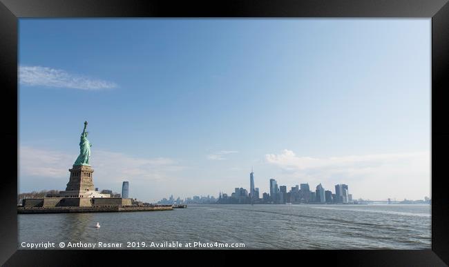 Statue of Liberty New York Framed Print by Anthony Rosner
