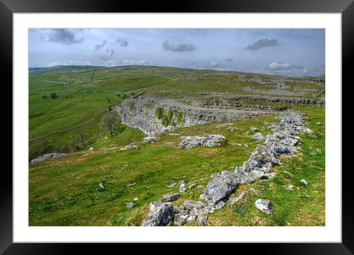 Above Malham Cove Framed Mounted Print by Diana Mower
