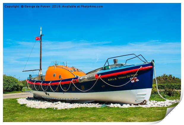 A Lovely restored Lifeboat ,Etoile du Nord (Star o Print by George de Putron