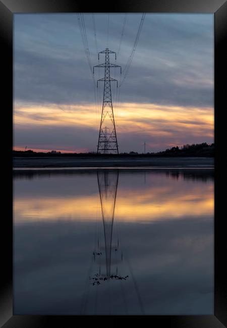 Pylon reflection Framed Print by Leighton Collins