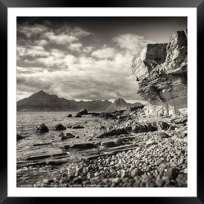 The Black Cuillins from Elgol Framed Mounted Print by Phill Thornton