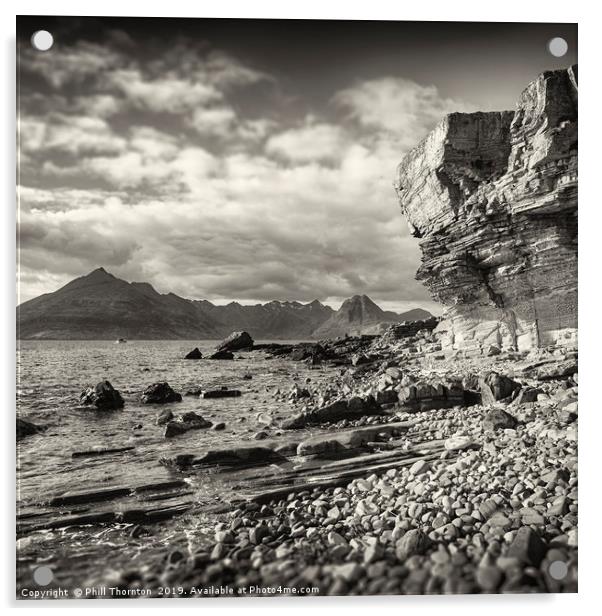 The Black Cuillins from Elgol Acrylic by Phill Thornton