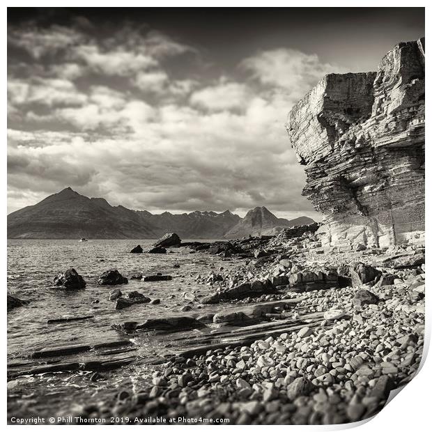 The Black Cuillins from Elgol Print by Phill Thornton