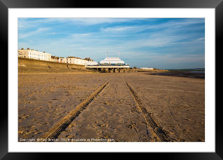 Tracks in the Sand Framed Mounted Print by Paul Brewer
