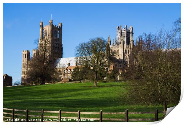 Ely Cathedral Print by Clive Wells