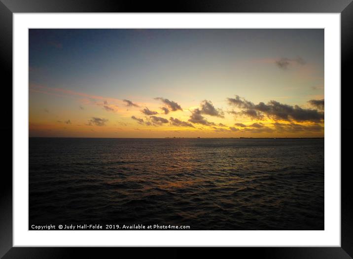 Cozumel Sunrise Framed Mounted Print by Judy Hall-Folde