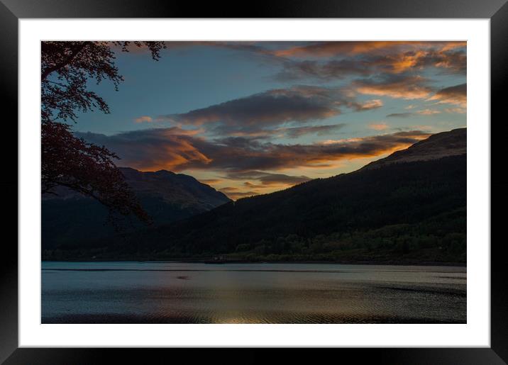 Arrochar Alps Sunset Framed Mounted Print by John Ellis