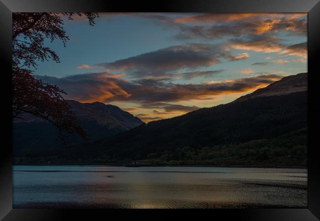 Arrochar Alps Sunset Framed Print by John Ellis