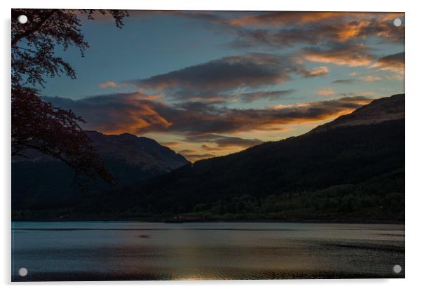 Arrochar Alps Sunset Acrylic by John Ellis