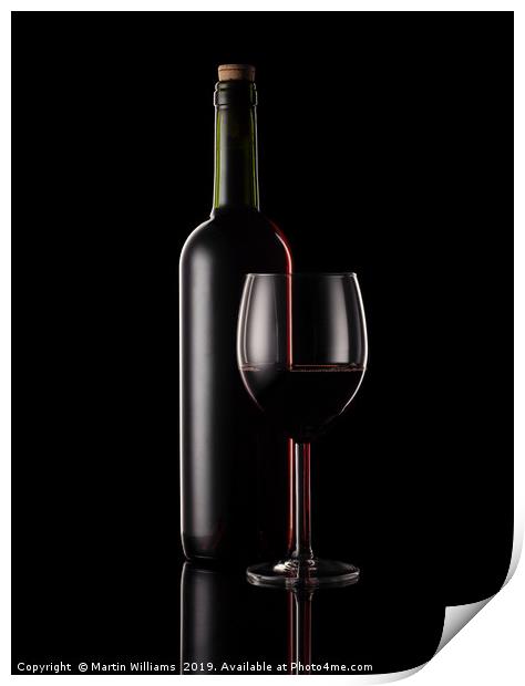 Red Wine Print by Martin Williams
