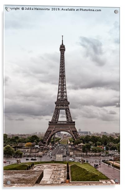 Clouds Over The Eiffel Tower Acrylic by Jukka Heinovirta