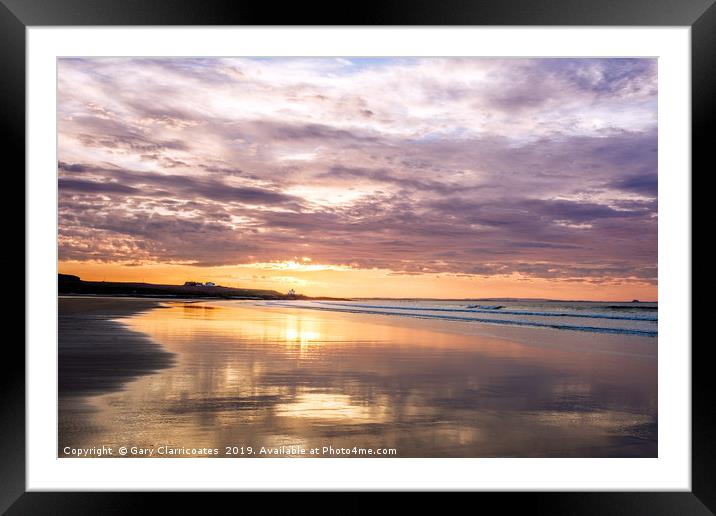 Reflections on the Beach Framed Mounted Print by Gary Clarricoates