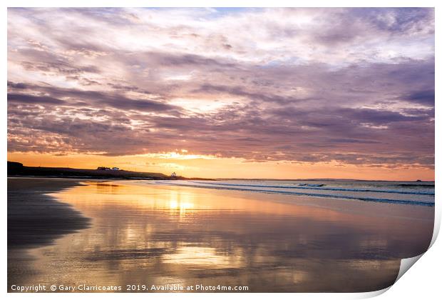 Reflections on the Beach Print by Gary Clarricoates