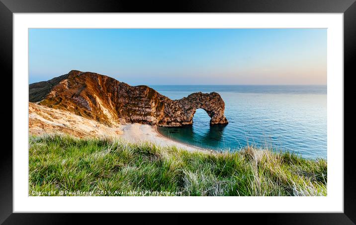 Durdle Door Dorset Framed Mounted Print by Paul Brewer