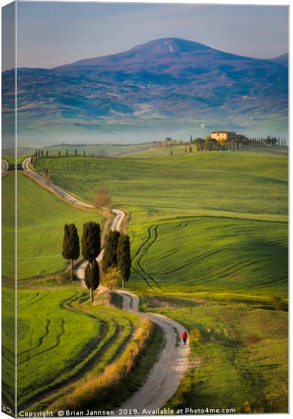 Walking Through Tuscany Canvas Print by Brian Jannsen