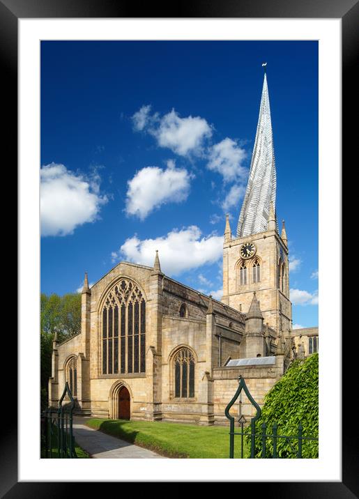 Chesterfield Crooked Spire    Framed Mounted Print by Darren Galpin