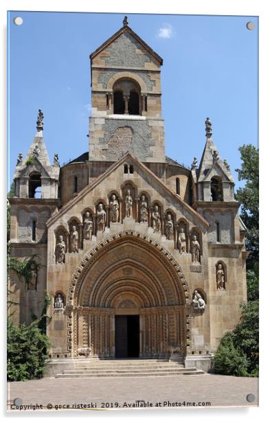 Gothic church in the Castle of Vajdahunyad in Buda Acrylic by goce risteski