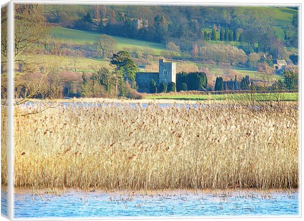 Llangasty Tal-y-Llyn Church. Canvas Print by paulette hurley