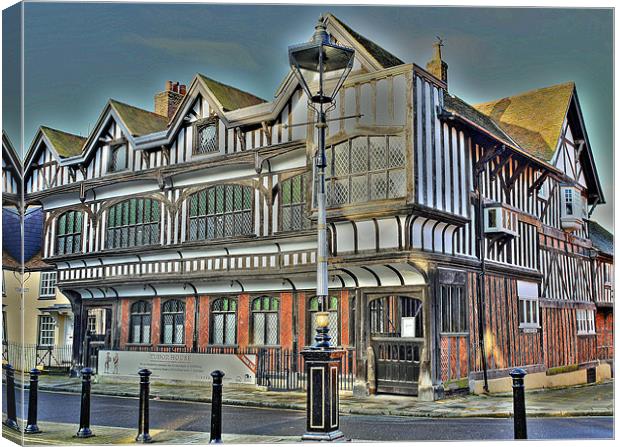 Tudor House Southampton Canvas Print by Louise Godwin