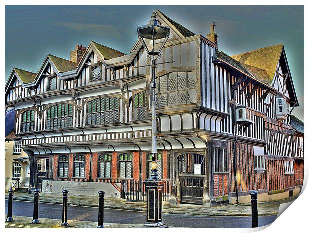 Tudor House Southampton Print by Louise Godwin