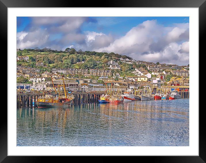 Majestic Newlyn Harbour A Photographers Perspectiv Framed Mounted Print by Chris Thaxter