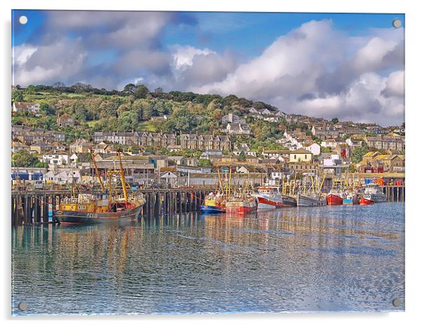 Majestic Newlyn Harbour A Photographers Perspectiv Acrylic by Chris Thaxter